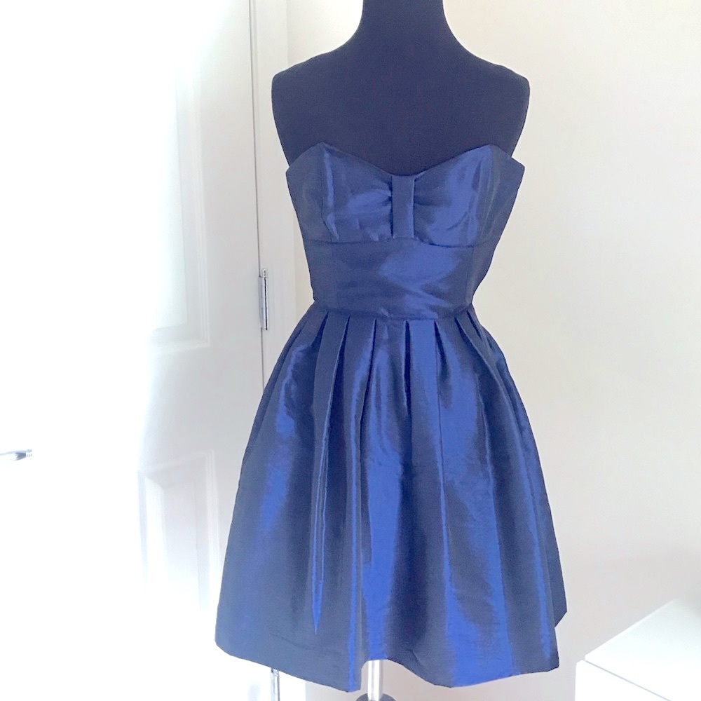 Blue Tara Starlet Strapless Mini Cocktail Dress